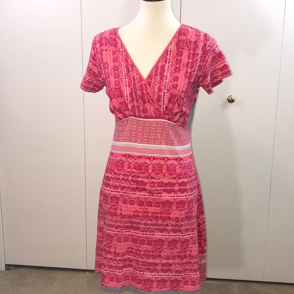 Lole Dresses & Skirts - LOLE pink organic cotton  dress M partial wrap